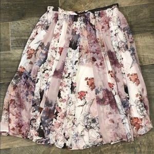 Anthropologie Varun Bahl Floral Midi Skirt